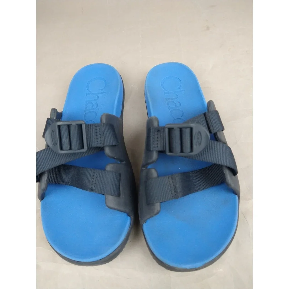 Chaco Chillos Slide Sandals - Blue - Kids Youth Size 4‎